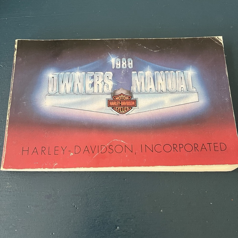 Harley Davidson Owners Manual‎ 1989 Motorcycle Models Operators Book